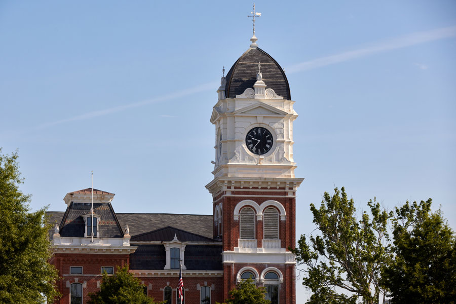 downtown square clock tower